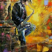 Схема вышивки «саксофон»