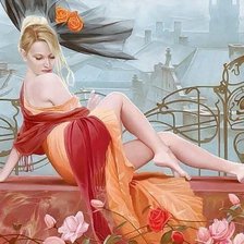 Схема вышивки «красотка»