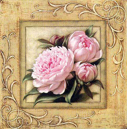Пионы - цветы, панно - оригинал