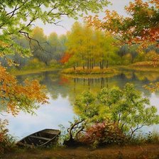 Схема вышивки «Осенний пейзаж»