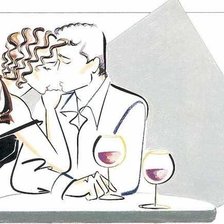 Схема вышивки «Серия "Графика любви. Поцелуй."»