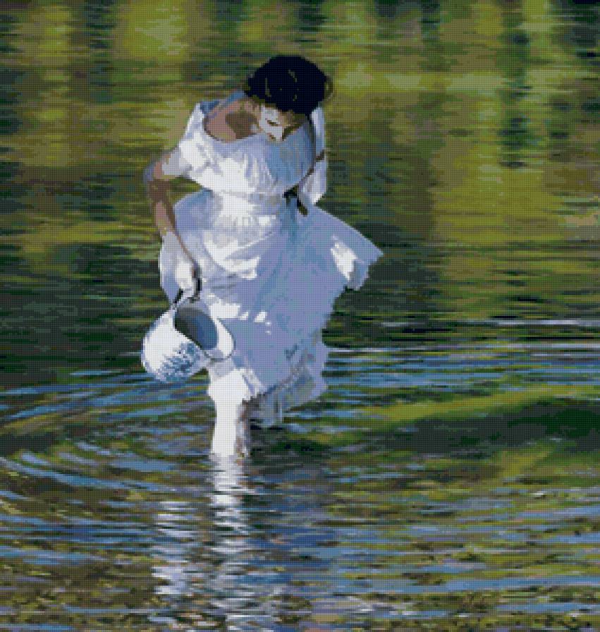 По воде - река, девушка - предпросмотр