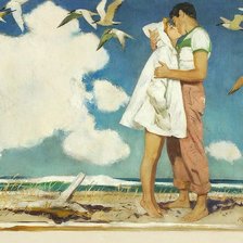 Схема вышивки «Поцелуй»