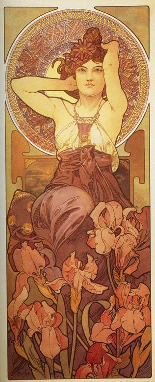 А.Муха 14 - женщина, картина - оригинал