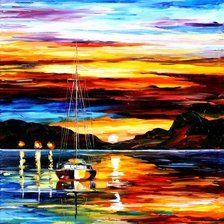 Схема вышивки «закат»