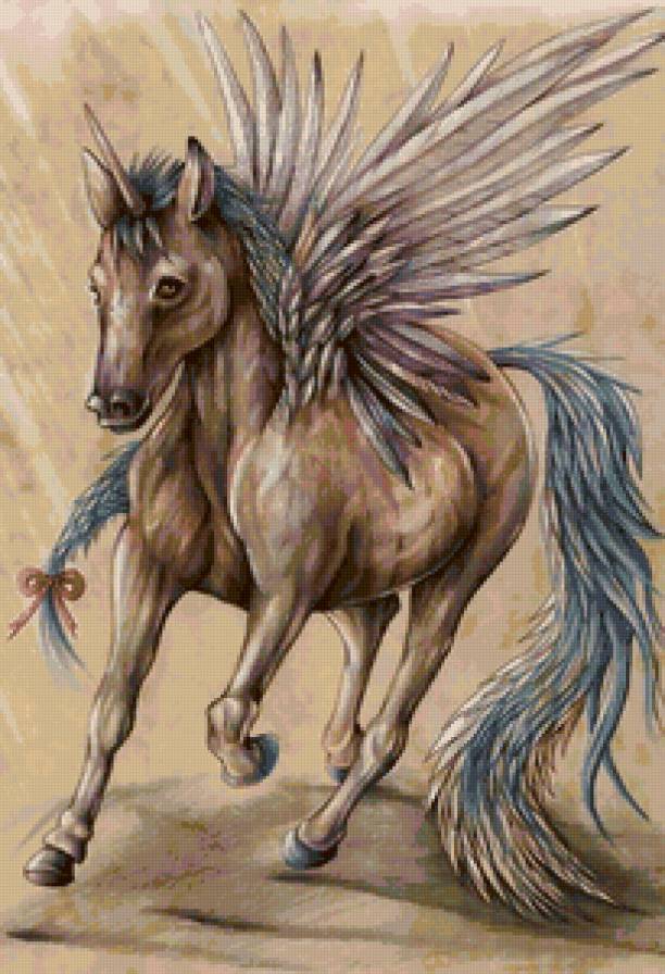 лошадка - кони, лошади, пегас, фентези, единорог, лошадки, сказка, животные - предпросмотр
