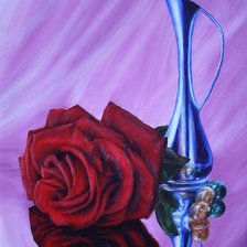 Схема вышивки «Натюрморт с розой»