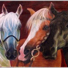 Схема вышивки «Серия "Кони"»