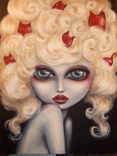 Ночное) - девушка, фентези, картина - оригинал