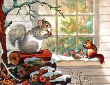 Схема вышивки «белочки»