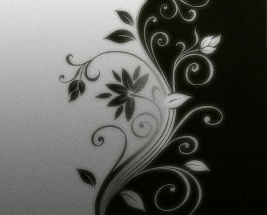 абстрактныe цветы - оригинал