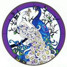 Схема вышивки «Павлины»