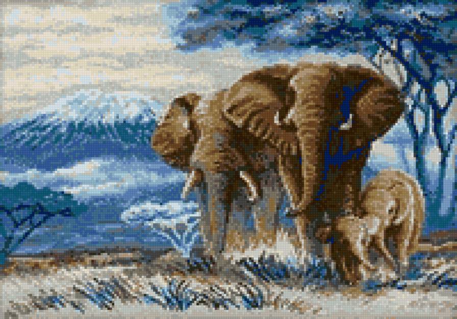 №19509 - животные, пейзаж - предпросмотр