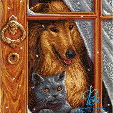 Схема вышивки «Одни дома»