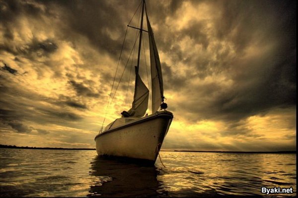 корабль - море, корабль, пейзаж, природа, вода - оригинал