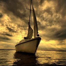 Схема вышивки «корабль»