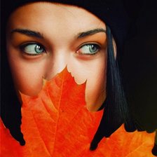 Схема вышивки «листок»