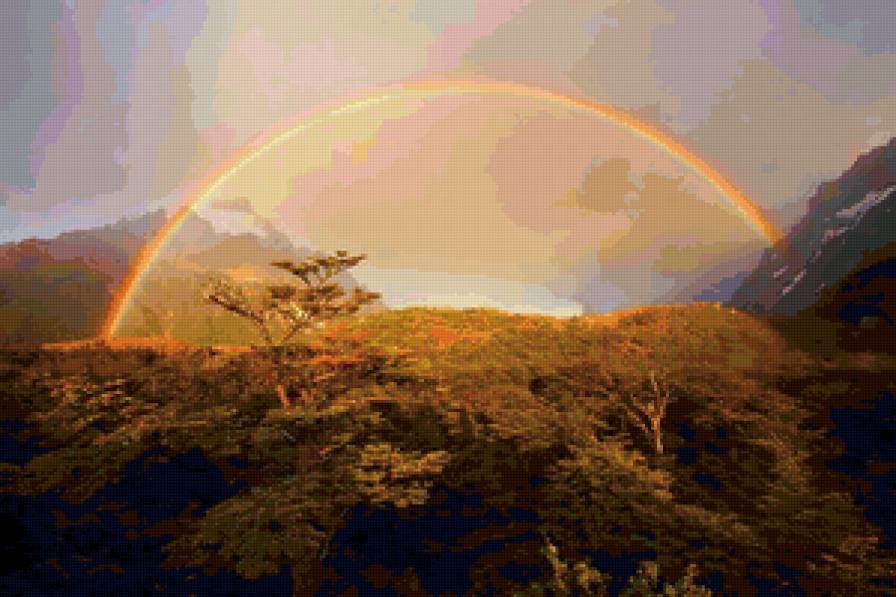 радуга над тропиками - радуга, пейзаж, природа - предпросмотр