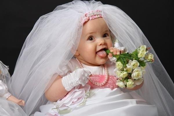 маленькая невеста - невеста, дети - оригинал