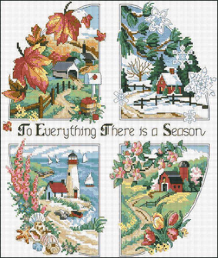 времена года - весна, лето, зима, осень - предпросмотр