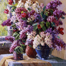 Схема вышивки «Поздняя сирень»