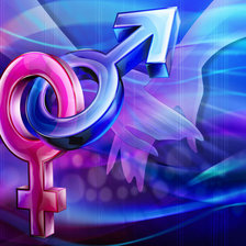 Схема вышивки «Он и она»