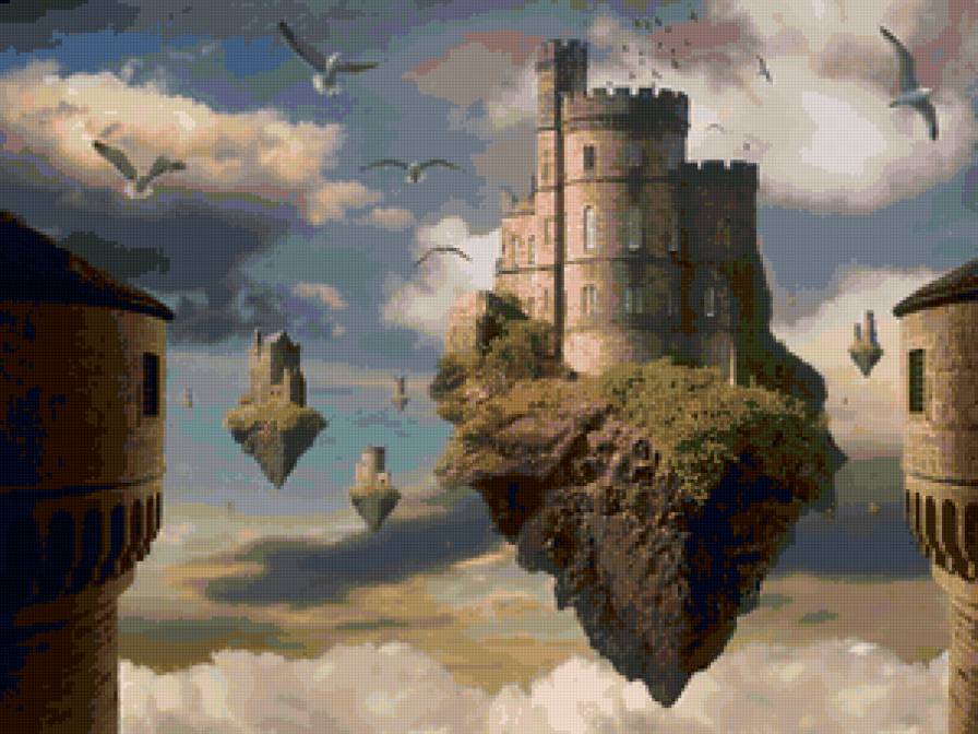 В  полете - архитектура, птицы, фентези - предпросмотр