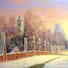 Схема вышивки «Зимний мост»