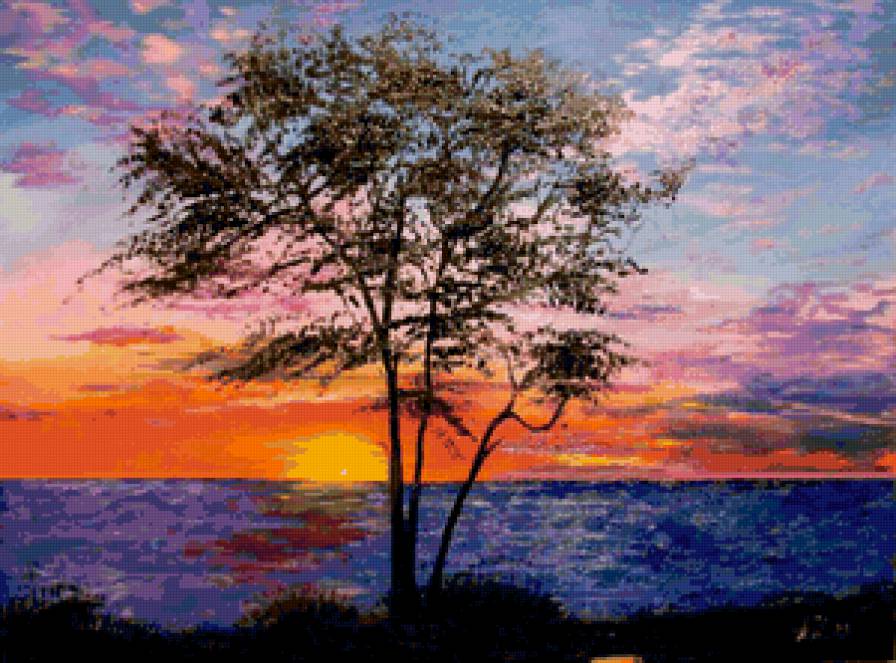 Закат - закат, море, пейзаж - предпросмотр