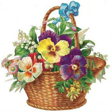 Схема вышивки «Анютины глазки 3»