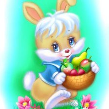 Схема вышивки «зайка»