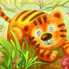 Схема вышивки «тигренок»