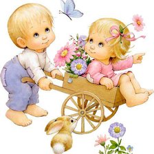 Схема вышивки «забавные малыши»