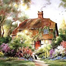 Схема вышивки «домик»