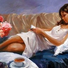 Схема вышивки «За книгой»