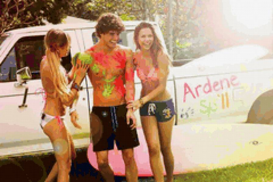 веселье - парни, девушки, лето - предпросмотр