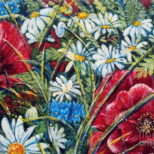 Схема вышивки «Маки, васильки, ромашки»