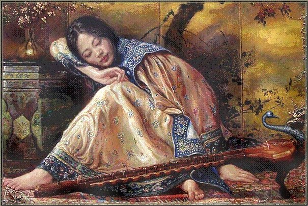 №22219 - восток, китай, цуи, девушка, музыка - оригинал