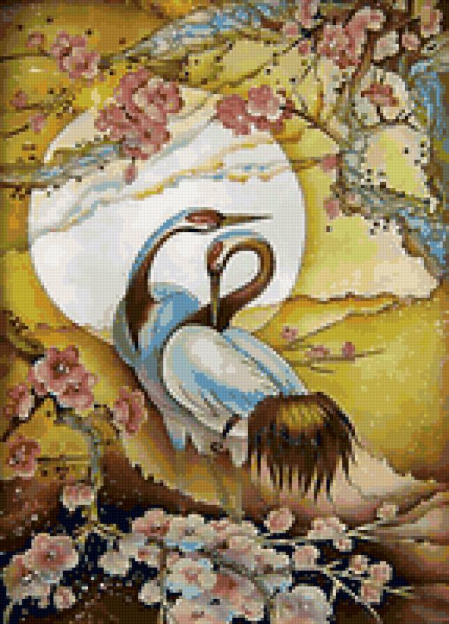 журавли - журавли, птицы - предпросмотр