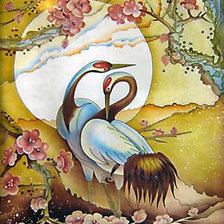 Схема вышивки «журавли»