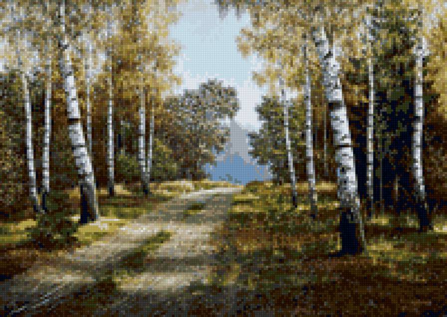 природа - пейзаж, природа, березы, лес - предпросмотр