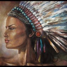 Схема вышивки «Индеанка»