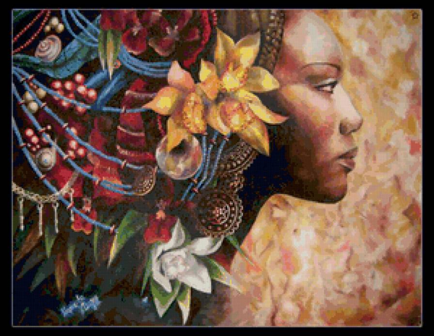 Негритянка - негритянка, девушка - предпросмотр