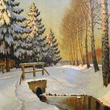 Схема вышивки «Зимний закат»