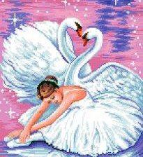 Схема вышивки «Лебединое озеро»