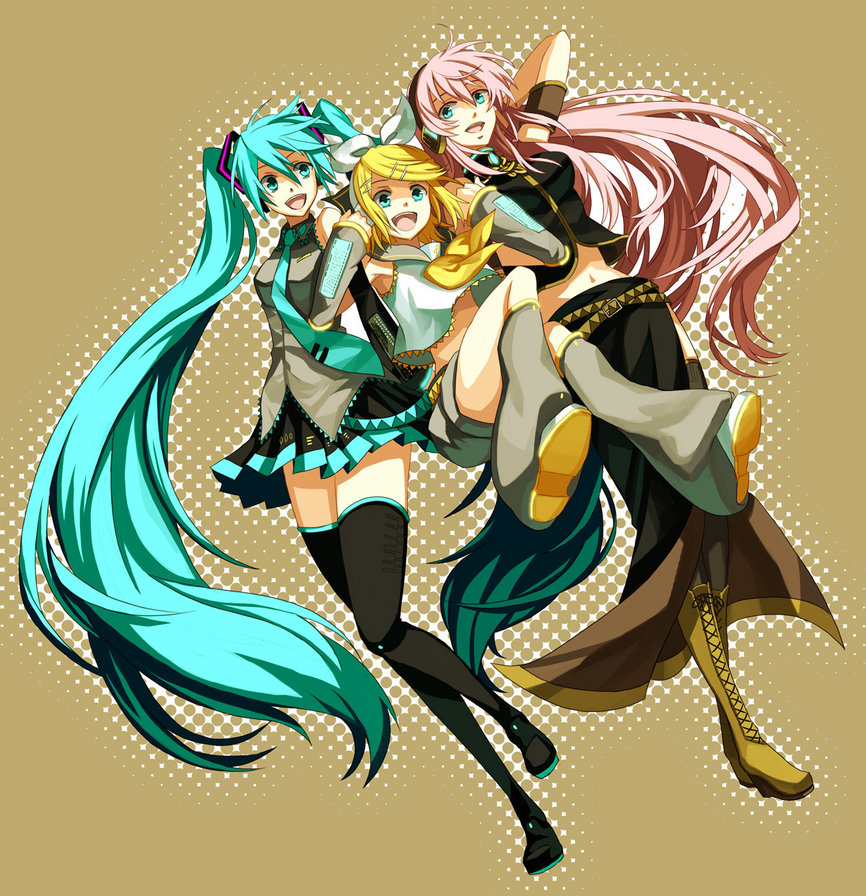 Vokaloid - рин, вокалоид, луна, мику, vokaloid - оригинал