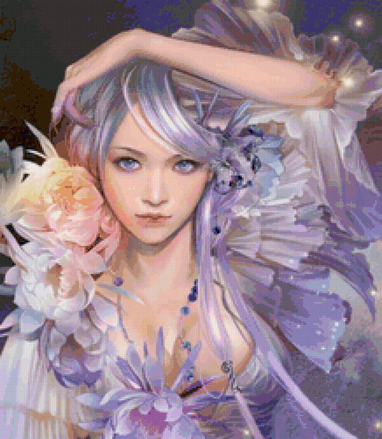 Девушка 3 - девушка, люди, цветы - предпросмотр