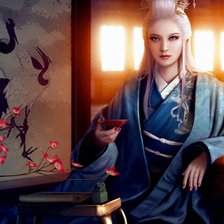 Схема вышивки «Гейша»