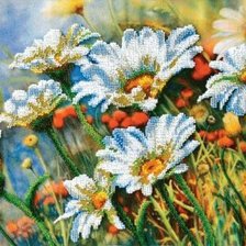 Схема вышивки «ромашки»