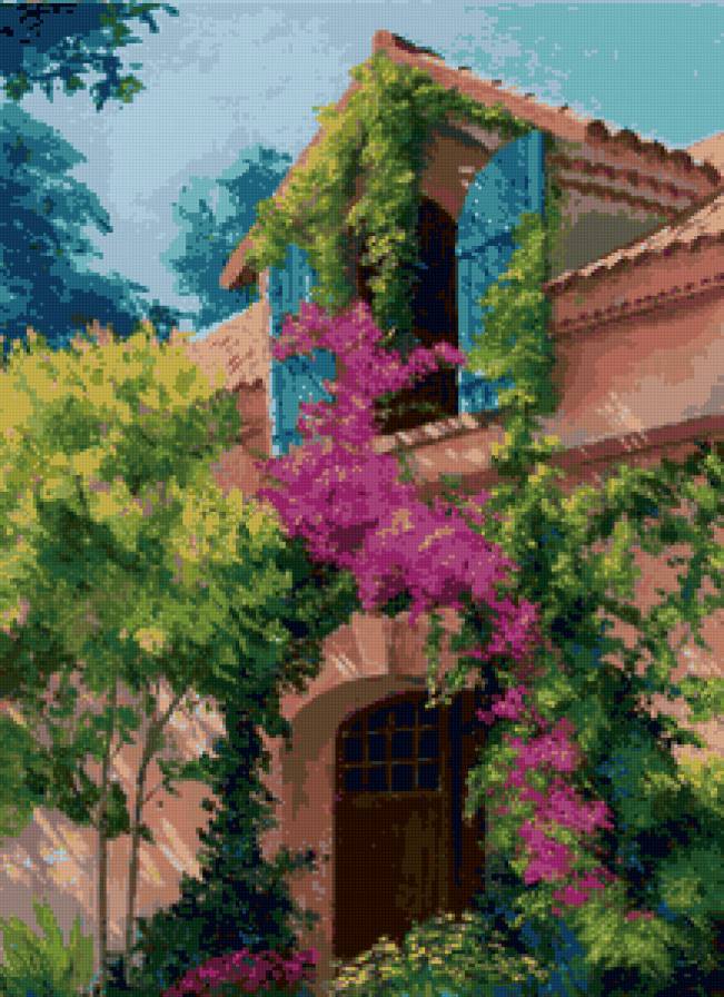 сирень - сирень, цветы, дом - предпросмотр